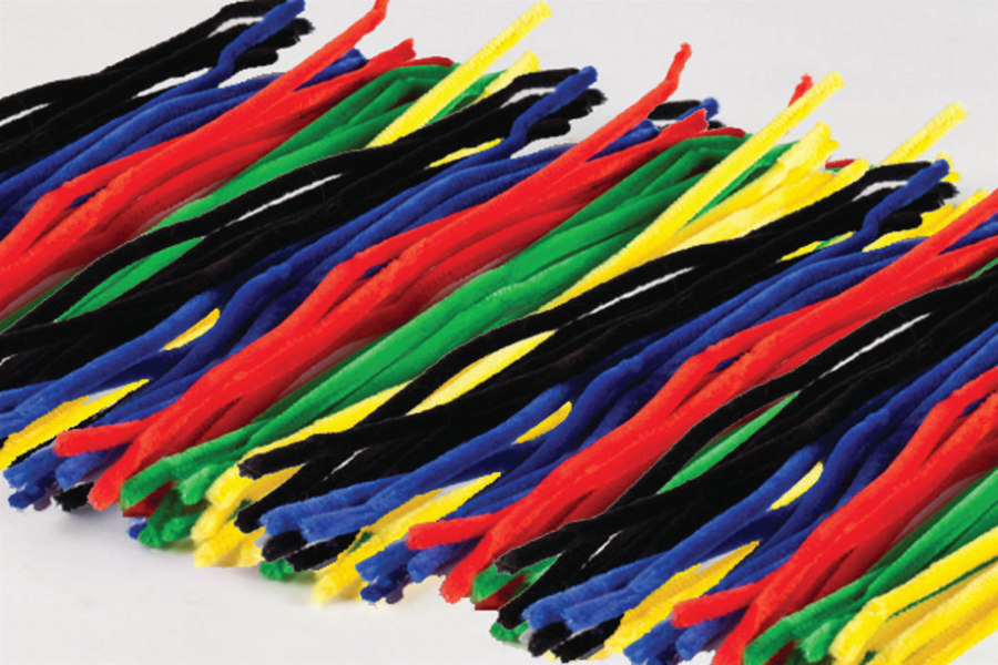 Fuzzy Pipe Cleaners Bold 300mm Pack 500 Turners Art Supplies